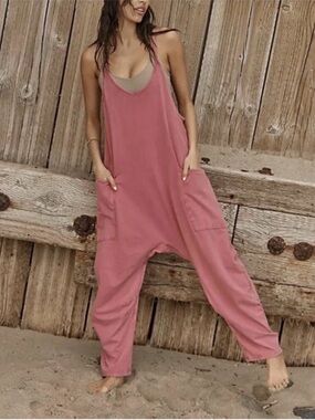 Free People FP Movement Hotshot Onesie Dusty Rose/Mauve Pink - Size Small